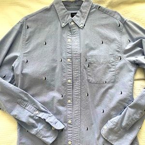 J Crew Oxford with Boat Pattern